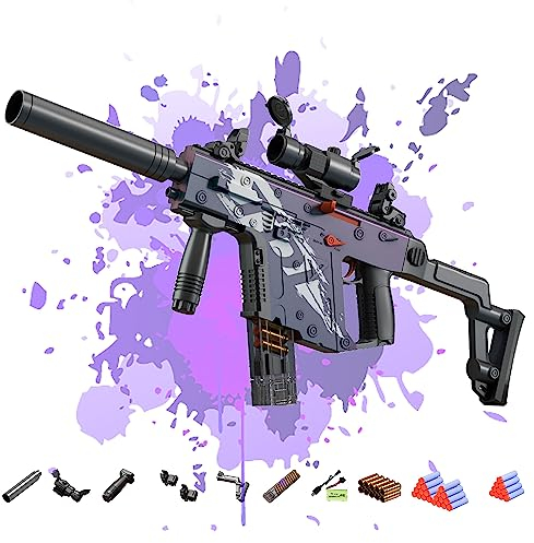 Automatic Spielzeug Pistole Kinder, 2 in 1 Modi Elektrische Toy Guns, Farbwechselnde Kinder Pistolen Blasters, Schießspiele Spielzeug für Alter 7 8 9 10 11+ Jahre