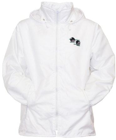 MMK® Adult LAWN Bowling Hooded Polar Jacket Fully Fleece Lined Waterproof Jacket - Unisex Lawn Bowls Club Logo Sport Outdoor BODYWARMER & TROUSERS with Black Logo Bowls (Hoody, XXL)