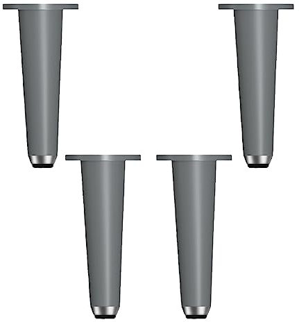 MZZHEDIE 4 Pcs Adjustable Furniture Legs,Metal Furniture Legs,Cone Cabinet Legs,Sofa Support Foot,Thickened Replacement Metal Legs for Cabinet Table Chair Sofa Diy Furniture Feet (260mm/10in,Grey)