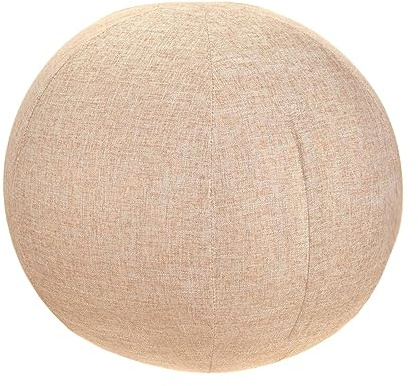 kowaku Ball Cover Exercise Ball Cover with Convenient Carry Handles Storage Balance Ball Cover Birthing Sitting Balls Chair Protector, Beige 65cm