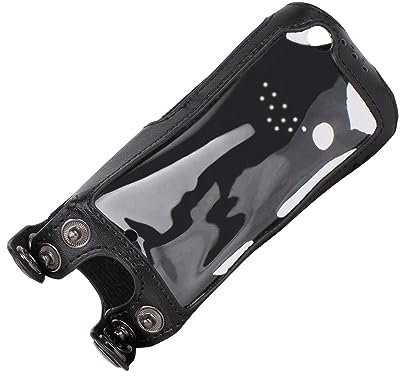 KJDEYT Inrico T320 Case, Soft Leather Bags for 4G Network Radio Inrico T320 A420S T298S Mobile Phone Case Black