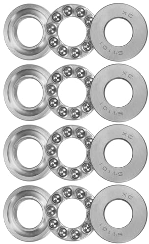 QUARKZMAN 51101 Axial Kugel Lager 12mm x 26mm x 9mm Stahl mit Hohem Kohlenstoffgehalt und Unterlegscheiben ABEC1 4Stk