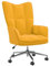 CKioict Sessel Wohnzimmer Ergonomischer Bürostuhl Gaming Stuhl Relaxsessel Senfgelb SamtGeeignet für Wohnzimmer, Hotel, Gästezimmer
