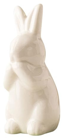 SEWOART Kaninchen-Ornament aus Keramik Hasen deko Kaninchen deko Osterhasenstatuen Auto-Häschen-Dekoration Tiere Kunsthandwerk Heimdekorationen Keramikhandwerk draussen schmücken Esstisch