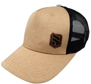 SABBOT Ezra Herren Snapback Cap, Damen Basecap, Outdoor Cap, Kappe mit Baumwolle und Elastan, Kappe, Modernes Design, Verstellbar, Atmungsaktives Netz (Beige)