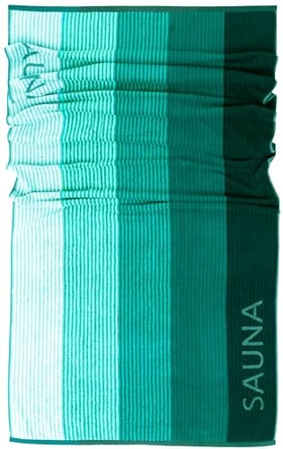 Lashuma Saunahandtuch groß für Damen und Herren 85x200 cm, Helsinki Saunatuch XXL Türkis - Grün