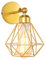 TOKIUS Wandlampe Vintage 16CM Wandleuchte Innen im Industrial Design Retro E27 Lampe aus Eisen Käfig Lampenschirm Verstellbare Deckenleuchte für Flur Wohnzimmer Schlafzimmer (1 Stück, Gold)