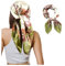 Ceihwa Seidentuch Halstuch Damen Satin Tuch für Haare 90x90 Faux Seidenschal Bandana Paisley Tuch Kopftücher Piraten Haartuch Vierecktuch Damen Seide Head Scarf Women Nickitücher -Armeegrün