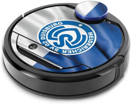 Folie Skin Sticker aus Vinyl-Folie Aufkleber kompatibel mit Ecovacs Deebot Ozmo 930 MSV Duisburg Bundesliga Offizielles Lizenzprodukt
