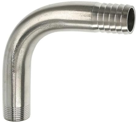 RAMBEX 304 Edelstahl 90 Grad Rohrbogen Pagodenverbinder, Außengewinde Zu Pagodenbogenrohr, Pagodenbogen, 1 Stück(3/4 to 25MM)