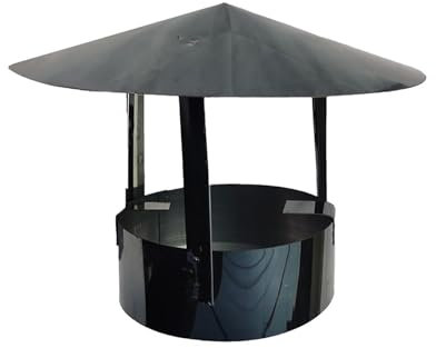 Chapeau Cheminée En Acier Inoxydable Capuchon Couverture D'évent Cheminée Chapeau De Pluie Pour Toit Rond, Chapeau De Cheminée De Cheminée, Pour Une Meilleure Ventilation Des Cheminées(13cm/5.1in)