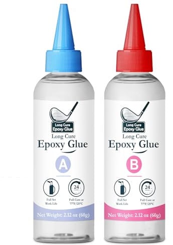 DINGSEN Golf Club Epoxy - 4.2oz Long Cure Golf Shaft Repair - Golf Epoxy Glue for All Golf Shafts, Golf Heads, Drivers, Putters, and Irons- Waterproof & Extra Strength- Ideal for Clubhouse & Home