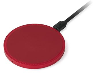 LEXON Powerup Induktionsladegerät 15 W für Telefone und QI Zubehör kabellos (rot)