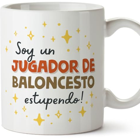MUGFFINS Tazas para JUGADOR DE BALONCESTO hombre - En Español - Soy estupendo! - 11 oz / 330 ml - Regalo original y divertido