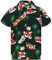 King Kameha Funky-Hawaii-Hemd, Weihnachten, Herren, Kurzarm, Chistmas-Dolphin-Santa, Grün, 3XL
