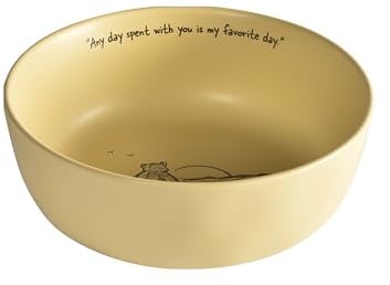 Fyrklövern Winnie Puuh Schale Disney, 15 cm, Steinzeug, Spülmaschinenfest, Seidenmatte Glasur, inkl. Geschenkbox, Gelb