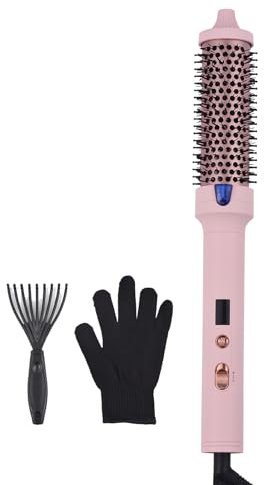 Layhou Thermal Hot Brush, Heated Round Brush for Hair Styling, Ionic Ceramic Hair Straightening Brush with 4 Heat Settings, Auto Shut-Off, for All Hair Types, Dual Voltage 100-240v