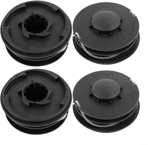 WIIYENA Ersatzfadenspulen für Einhell GCET 4530 Elektro-Rasentrimmer, 1,4 mm Nylonschnur, 10 m Länge, Auto-Cut-Funktion, schnelle Rasenpflege (4 Stück)