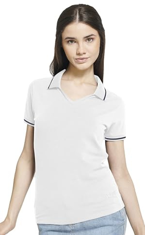 THE PEOPLE REP. Damen Poloshirt/Elegantes T-Shirt mit Kragen aus Baumwolle mit Stretch