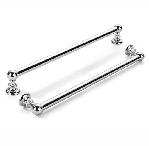 khtumeware Schrankgriffe aus poliertem Chrom, robust, für Schubladen, Schminktisch, Badezimmer, 256 mm, 5 Stück