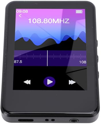 Pongnas Mp3 Player Touch Screen MP4 con Camera da 2,4 Pollici di Display HD Musica Portatile Audio con Memoria Espandibile da 128 GB Carica Rapida per Video Ebook Music