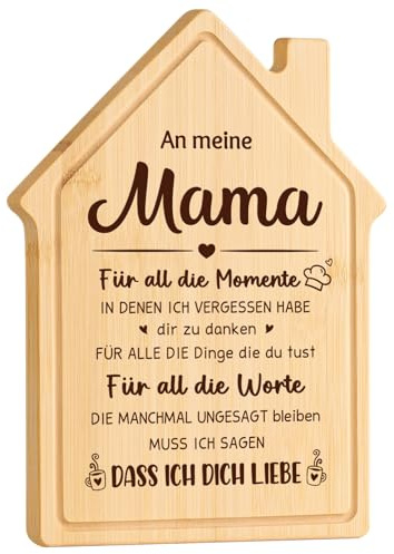Muttertagsgeschenke für mama, Bambus Schneidebrett Mama Geschenk, Geburtstagsgeschenk für Mama von Tochter Sohn, Geschenk für Mama zum Muttertag