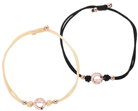 SOLUSTRE Vibrations Partnerarmbänder Geflochtene Armbänder für Paare Verstellbar und Robust Geeignet für Tägliche Nutzung in Fernbeziehungen