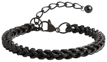 Karma NH11070853 Herren Armband Schwarz Edelstahl Titanstahl modern 21 cm Herrenarmband Herrenschmuck Männerarmband modern Schmuck für Männer wasserfest hypoallergen