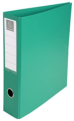 Exacompta - ref. 51743E - 1 rigid PVC binder - 4 D-rings of 50 mm on the 3rd cover - Spine 70 mm - External dimensions: 32 x 29 cm - Format to file A4 Maxi - Colour: green