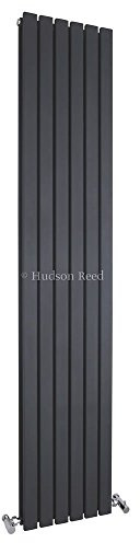 Hudson Reed HLA74 Sloane | |Modern Bathroom Vertical Designer Double Panel Radiator , 1800mm x 354mm, Anthracite