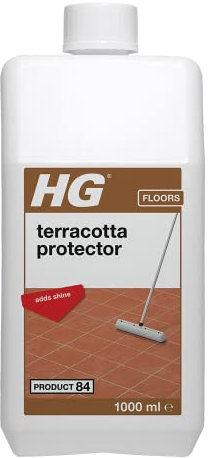 HG Terracotta Floor Protector 84, Shine & Seal Polish, Barrier Protection Guard Layer for Natural Stone, Concentrated Mopping Cleaner with Fresh Scent - 1 Litre (192100106)