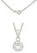 CARISSIMA Damen Diamantschliff Gemustert Panzerkette mit Rund kubic Zirkonia Anhänger 9k(375) Weißgold 0.4mm 41cm/16zoll-46/18zoll