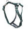 Feltmann Premium Hundegeschirr mit Alu-Max®-Metall-Steckschlössern, Soft-Nylonband grün Streifen 35-50 cm, 15 mm