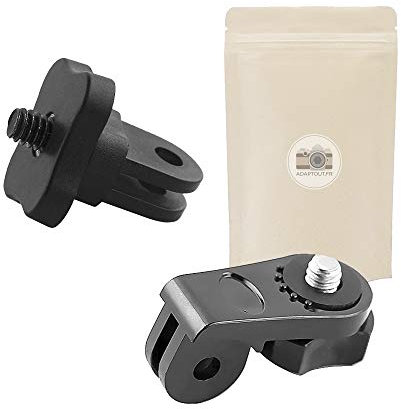Adaptout X2 AGP + AGD TREPIDED Adapter für GOPRO mit 1/4 5mm Schrauben Befestigungselement für Go Pro Hero 7/6/5/5/3/3 +/3/2/1 auf französischem Markenzubehör Monopod