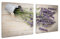 DAMU | Herdabdeckplatte 2teilig 2x40x52 Herdabdeckung Ceranfeld Glasschneideplatte Ceranfeldabdeckung 80x52 Herdplattenabdeckung Kochfeld Abdeckung Schneidebrett Glasplatte Lavendel Holz