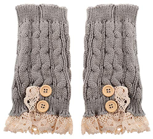 BESPORTBLE Stiefelmanschetten häkeln gestrickt Winter Gehäkelter Strickstiefel gestrickte Stiefelmanschetten Stiefelmanschetten Bein Manschetten Beinwärmer Bündchen Topper Socken 1 Paar