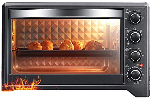 Mini Oven, Household Multi-Function Electric Oven, Independent Temperature Control, 38L Large Capacity, 3-Layer Explosion-Proof Glass Door, 7 Heating Modes, 4-Layer Baking Different Foods