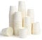 VEYLIN Lot de 100 gobelets jetables en carton blanc de 85 g pour boissons chaudes et froides, café, thé, fête