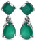 SHOP LC Green Onyx Ohrhänger für Damen mit grünem Onyx 5,62 ct. in platiniertem Silber 2,3 g. Geschenk für Freundin Frau Mutter