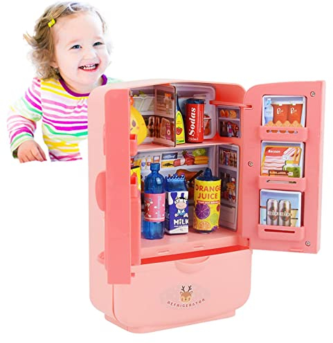 Keptfeet Gioca al Frigorifero per Bambini - Gioca al Set da Frigorifero con da Cucina Simulati | Frigorifero Giocattolo, Finta di Giocare al Frigorifero per Coltivare Le capacità