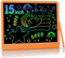 TUGAU LCD Schreibtafel Kinder Erwachsene, Löschbarer Maltafel Zaubertafel kinder 15 Zoll Zeichenbrett Geburtstag Weihnachts Geschenke Spielzeug für 3 4 5 6 7 8 Mädchen Jungen (Orange)