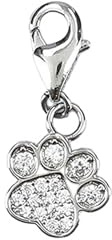 Depesche 11785-046 Charms Express yourself - Anhänger für Halsketten und Armband, Pfote, versilbert, als kleines Geschenk