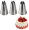 LIAMGUS 3 beccucci per decorare torte, 1 m, 2D, 2F, in acciaio inox, colore argento