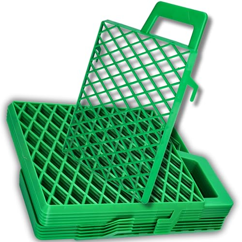 ToolSpace Grille Peinture pour Rouleau - Egouttoir Rigide pour Seau et Pot - Lot de 10 Grilles 21 x 25 cm avec Monture pour Travaux Rénovation Intérieure - Support pour Essuyage Nettoyage Égouttage