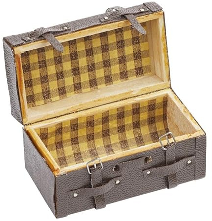 Miniaturen für Puppenhäuser und Wichtelstuben oder Geschenkgutscheine · DIY Miniwelt · Koffer zum Öffnen 5,8 x 3 x 3,1 cm