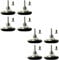 8 x Chrome Feet Leg Castors Gliders with Metal Inserts for Beds, Sofas, Footstools Furniture Glides Divan Bed Base Chair Wheels