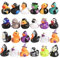 Halloween Gummienten, 24 Stück Gummienten Spielzeug Geisterente, Halloween Themen Gummienten Buntes Gummi Enten Badespielzeug, Für Bad Halloween Party Dekoration