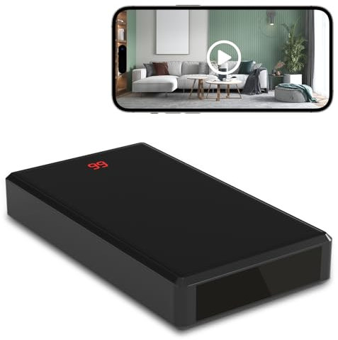 LIBREFLY - Portable Charger for Hidden Camera, 1080P Full HD WiFi Spy Camera, Discreet Wireless Babysitter Camera, Mini Secret Security Surveillance for Indoor Use and