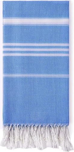 Hamamtuch XXL Strandtuch Sandfrei 90X200 Blau Schnelltrocknende Strand Handtuch Groß Badehandtuch Hamamtücher Strandhandtuch Baumwolle Damen Strandlaken Dünn Leicht Beach Bath Towels
