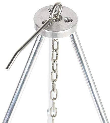 Keenso Grill de Trípode Colgante Al Aire Libre, Campamento Plegable Plegable -Picnick BBQ Cook Aluminuma Permanente Sólido